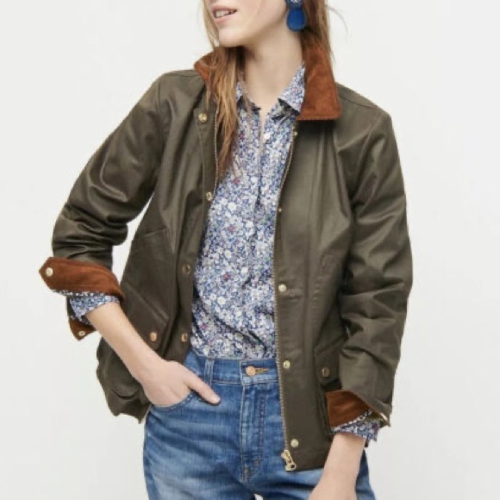 J Crew Barn Jacket with Liberty Floral Print Lining (Size Small)